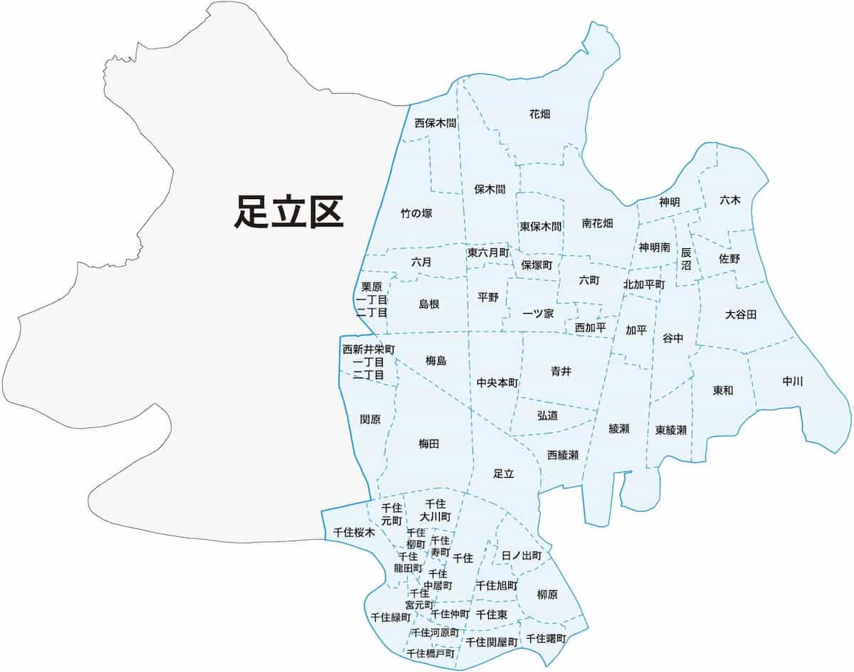 東京第13区地図